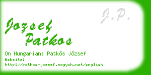 jozsef patkos business card